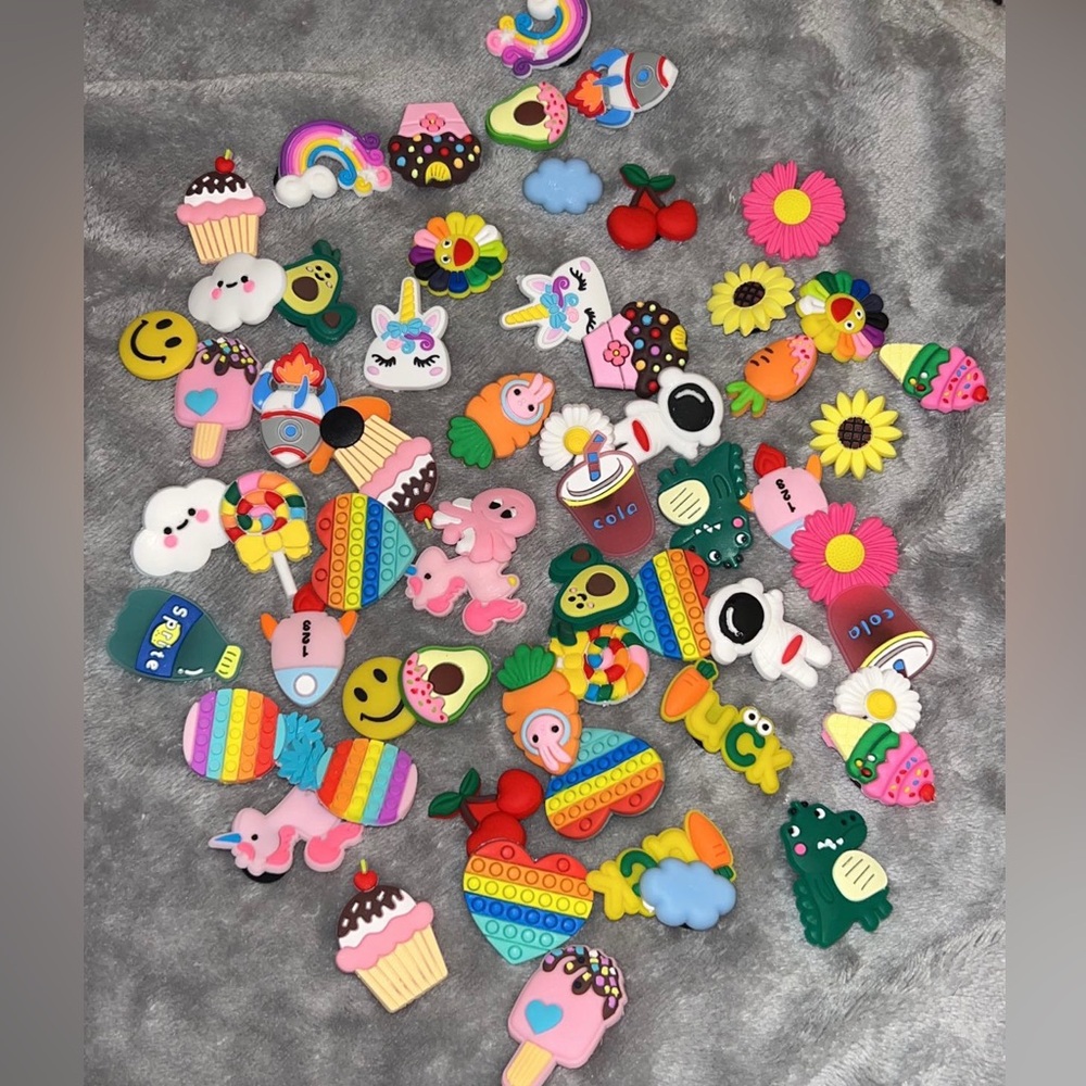 NEW 50+ Mixed Croc Charms !
